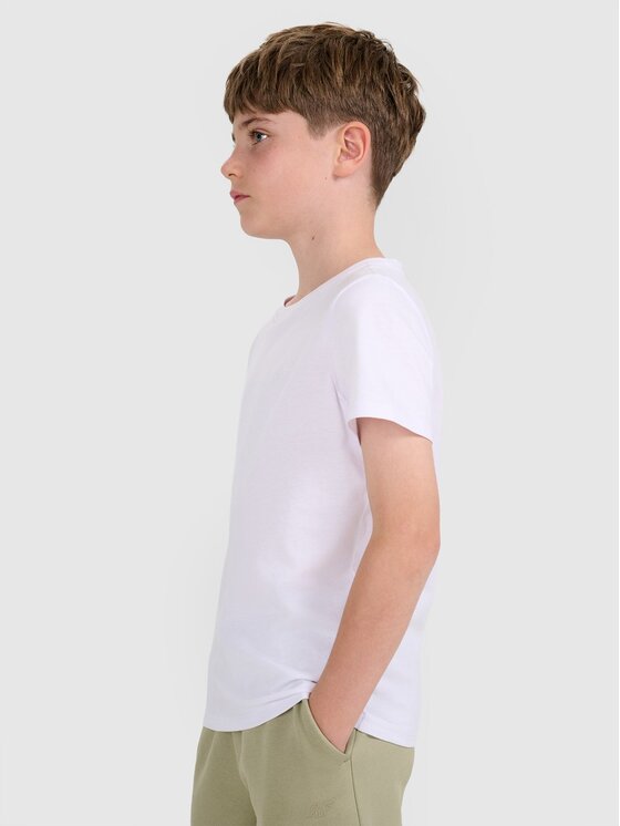 4F 4F T-Shirt 4FJWMM00TTSHM2330 Λευκό Regular Fit