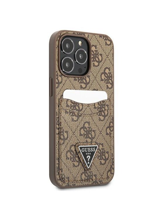 Guess Guess Etui na telefon iPhone 13 Pro Brązowy