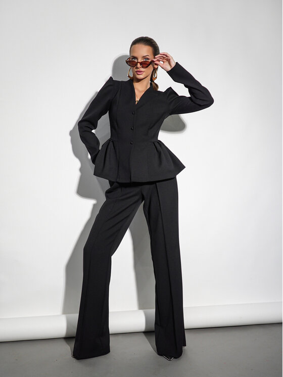 LilaLou LilaLou Marynarka Elise Czarny Slim Fit