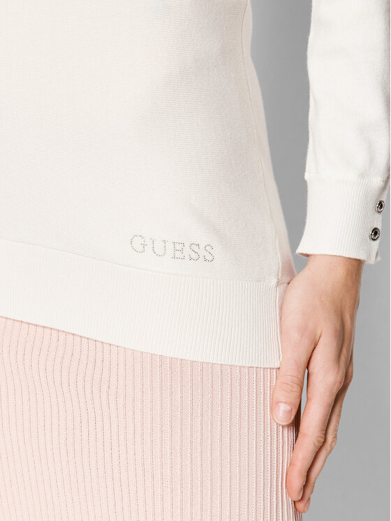 Guess Guess Sweter Adele W2YR34 Z2V62 Biały Regular Fit