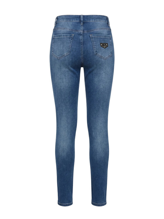 PHILIPP PLEIN PHILIPP PLEIN Jegginsy 31776 Niebieski Jegging Fit