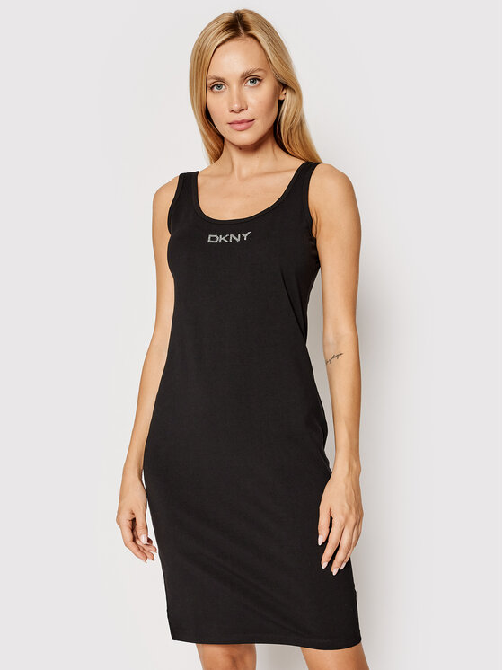 DKNY Sport Každodenné šaty DP1D4465 Čierna Slim Fit