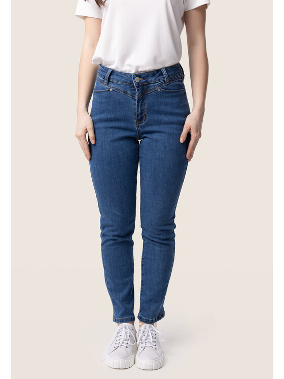 QUIOSQUE QUIOSQUE Dámske nohavice 3SN001 Tmavomodrá Regular Fit