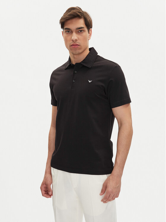 Emporio Armani Polo EM000571 AF12331 UC001 Nero Regular Fit, taglia : L