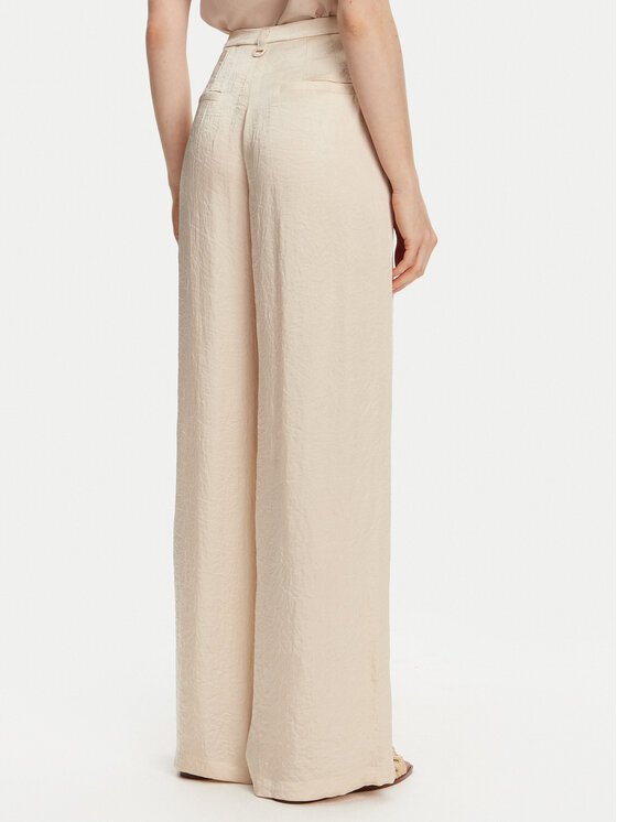 Marella Marella Palazzo nohavice Silico 2513131125 Écru Wide Leg