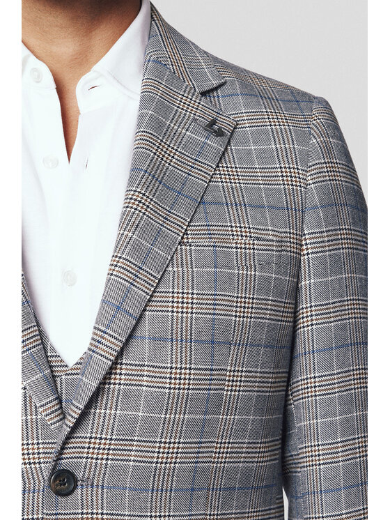 Lancerto Lancerto Marynarka Viterbo MA131224000019 Szary Slim Fit