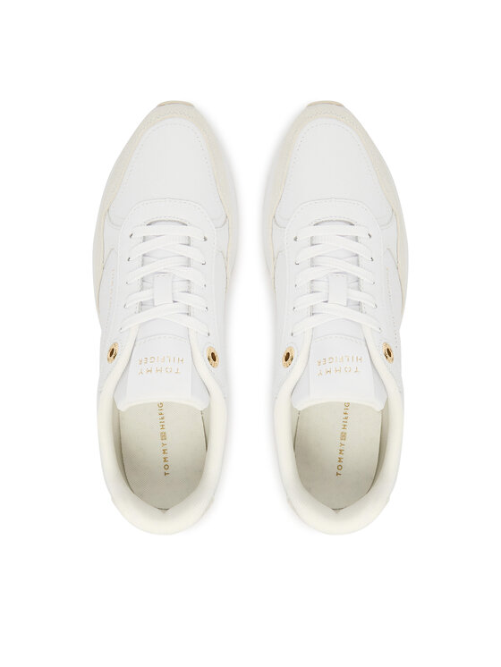 Tommy Hilfiger Tommy Hilfiger Sportcipők Monogram Mix Material Runner FW0FW09267 Fehér