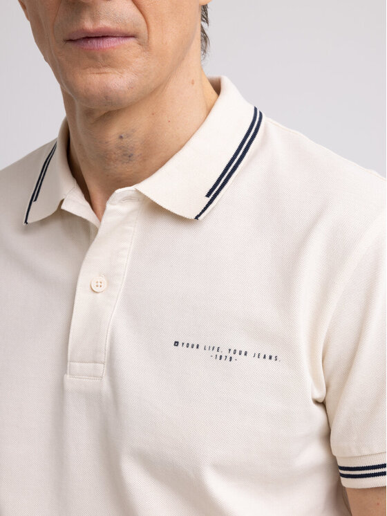 BIG STAR BIG STAR Polo WLADYM_103_150 Beżowy Basic Fit