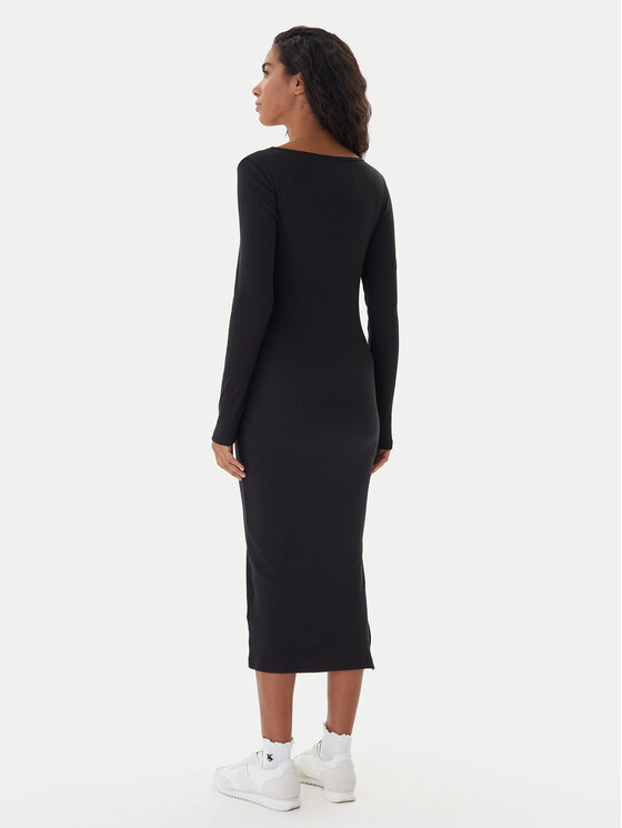 Tommy Jeans Tommy Jeans Kleid für den Alltag DW0DW21915 Schwarz Slim Fit