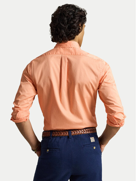 Polo Ralph Lauren Polo Ralph Lauren Πουκάμισο 710B20512010 Ανοιχτό πορτοκαλί Custom Fit