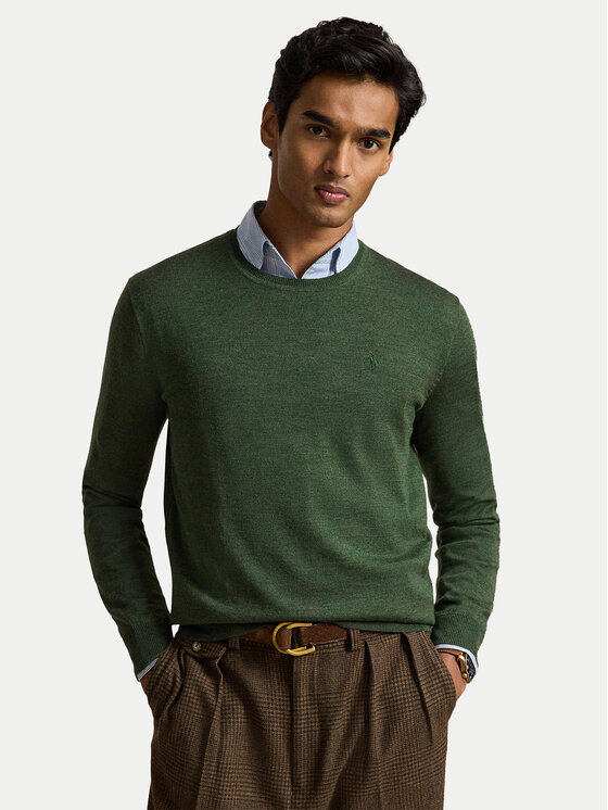 Polo Ralph Lauren Polo Ralph Lauren Svetr 710954589006 Tmavě zelená Regular Fit