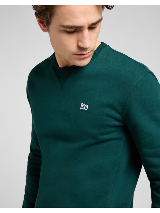 Lee Lee Felpa PATCH CREW SWS Verde Comfort Fit
