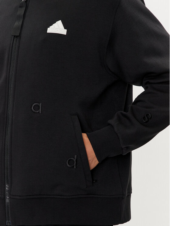 adidas adidas Felpa Embroidery IP4070 Nero Loose Fit
