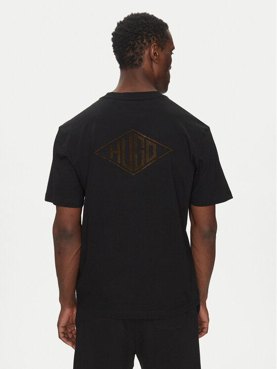 HUGO HUGO T-Shirt Darunu 50534951 Czarny Relaxed Fit