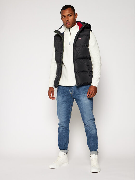 Tommy Hilfiger Kamizelka Tjm Padded DM0DM09374 Czarny Regular Fit