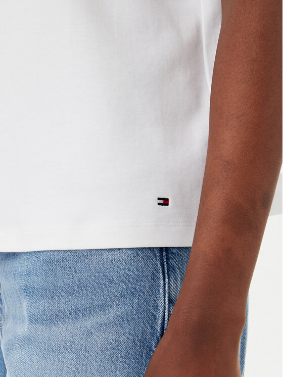 Tommy Hilfiger Tommy Hilfiger Póló WW0WW46113 Fehér Regular Fit