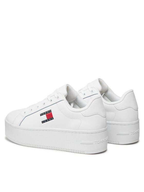 Tommy Jeans Tommy Jeans Laisvalaikio batai Tjw Flatform Ess EN0EN02518 Balta