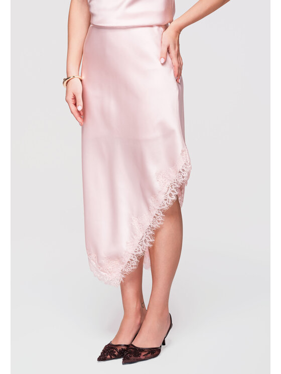 Ombre Ombre Spódnica midi OW-GL-E0003 Różowy A-Line Fit