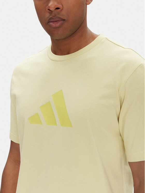 adidas adidas T-shirt Future Icons 3 Bar Logo JD4920 Žuta Regular Fit