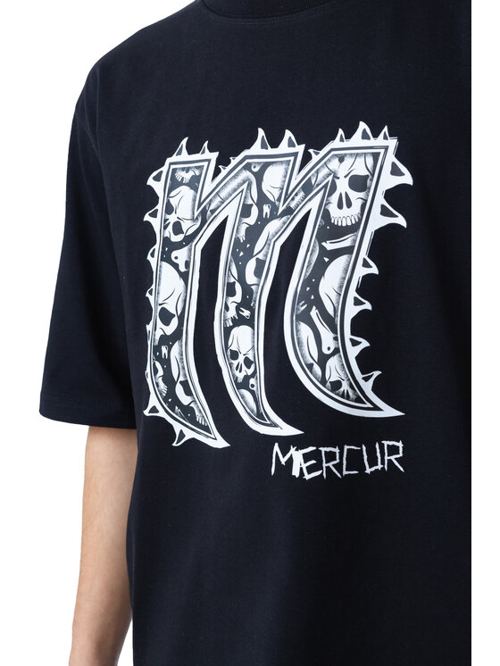 Mercur Mercur T-Shirt Spike Czarny Comfortable Fit