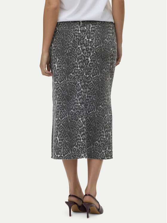 Vero Moda Vero Moda Džínsová sukňa Veri 10336316 Sivá Regular Fit