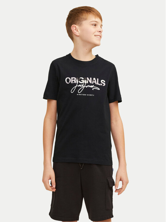 Jack&Jones Junior T-krekls Joraruba 12257133 Melns Standard Fit