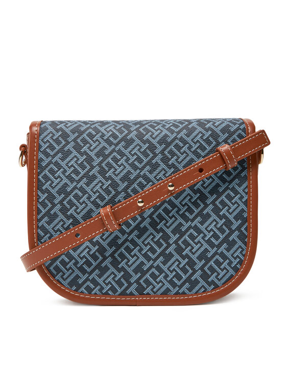 Tommy Hilfiger Tommy Hilfiger Torbica Th Monoplay Leather Saddle Bag AW0AW17414 Tamnoplava