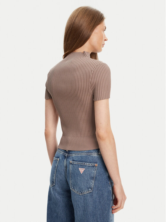 Guess Guess Sweter W5YR04 Z0040 Brązowy Regular Fit