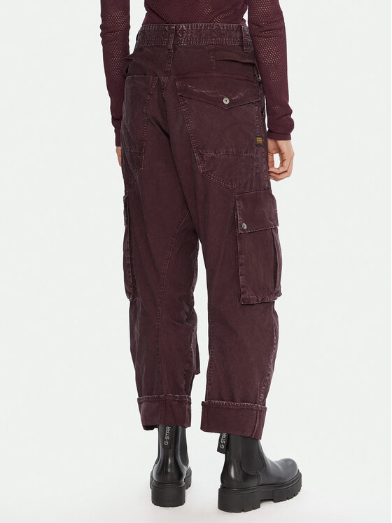 G-Star Raw G-Star Raw Kalhoty z materiálu Cargo 3D D27025-D388 Fialová Boyfriend Fit