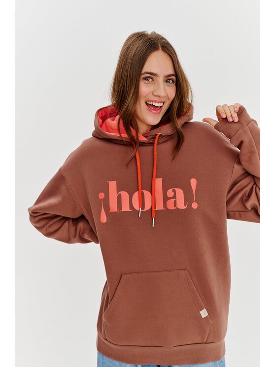 NAOKO NAOKO Bluza Adios Mi Amor Brązowy Regular Fit