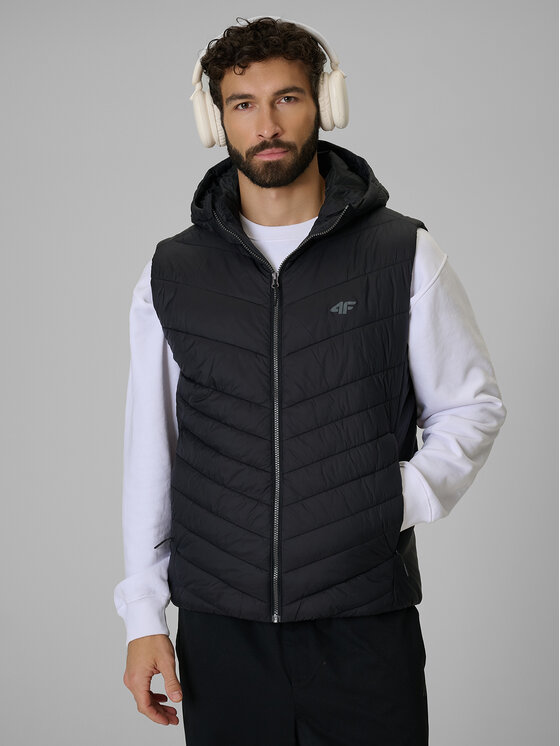 4F 4F Kamizelka EVERYDAY ACTIVE Czarny Regular Fit