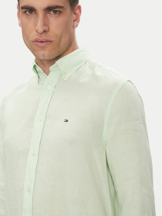 Tommy Hilfiger Tommy Hilfiger Πουκάμισο MW0MW34602 Πράσινο Regular Fit