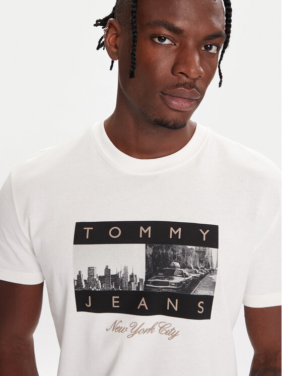Tommy Jeans Tommy Jeans Tričko DM0DM22464 Biela Regular Fit