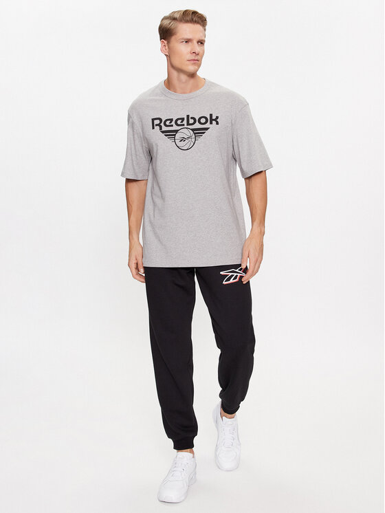 Reebok Reebok T-Shirt Basketball IL4423 Szary Regular Fit