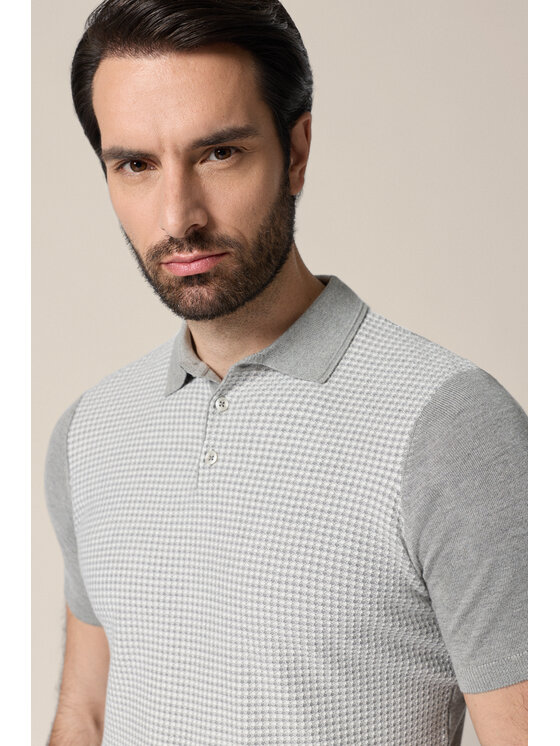 Lancerto Lancerto Polo Claudio PO073126000002 Szary Regular Fit