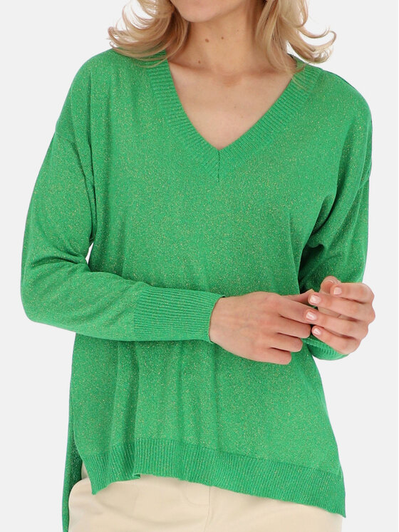 L’AF L’AF Sweter Bela Zielony Relaxed Fit