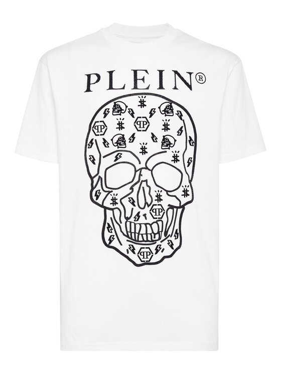 PHILIPP PLEIN PHILIPP PLEIN T-Shirt 177 Biały Regular Fit