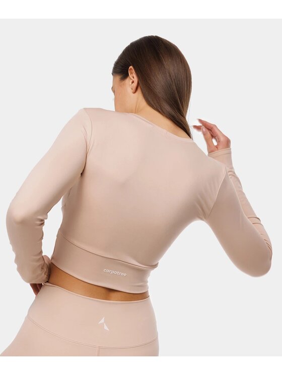 Carpatree Carpatree Top Crossover top Beżowy Fitted Fit