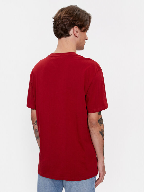 Tommy Jeans Tommy Jeans T-Shirt Linear Logo DM0DM17993 Červená Regular Fit