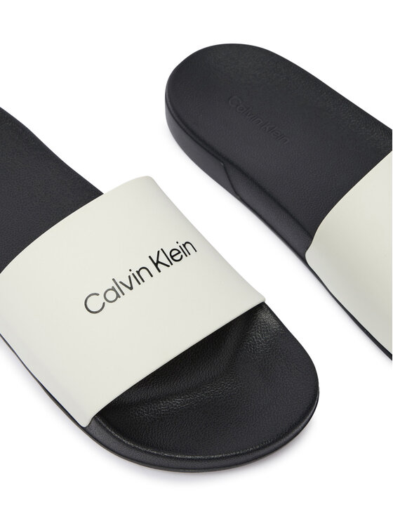 Calvin Klein Calvin Klein Şlapi Ess Slide Monobrand Cv HM0HM02107 Alb