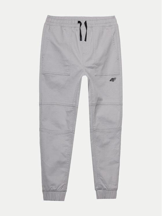 4F 4F Spodnie dresowe 4FJWSS24TTROM588 Szary Regular Fit