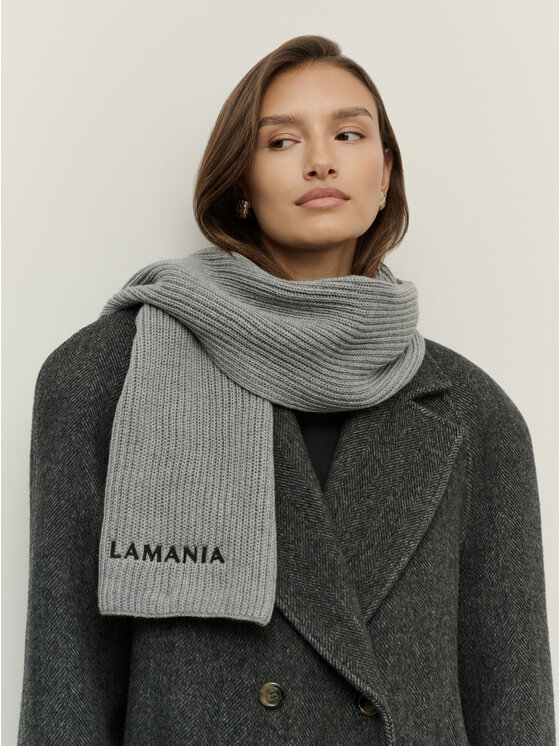 La Mania La Mania Scialle MERINOWOOL SCARF 2 Grigio