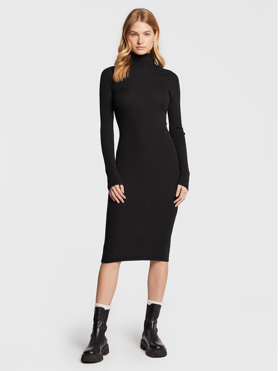 Iceberg Iceberg Φόρεμα υφασμάτινο 22II2P0AH027010 Μαύρο Slim Fit