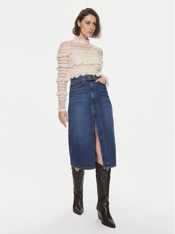 TWINSET TWINSET Fustă de blugi 241TP2661 Bleumarin Regular Fit