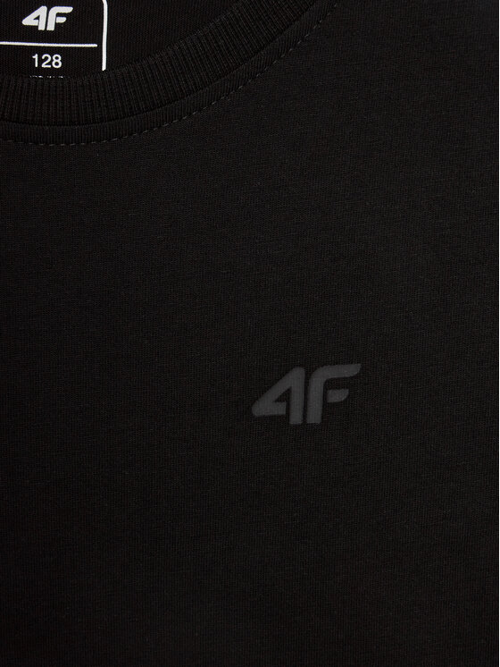 4F 4F T-shirt 4FJAW23TTSHM0795 Crna Regular Fit