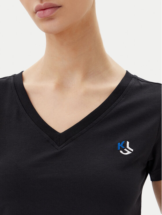 KARL LAGERFELD KARL LAGERFELD T-shirt A1W17019 Crna Regular Fit