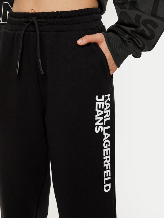 Karl Lagerfeld Jeans Karl Lagerfeld Jeans Παντελόνι φόρμας A1W10058 Μαύρο Regular Fit