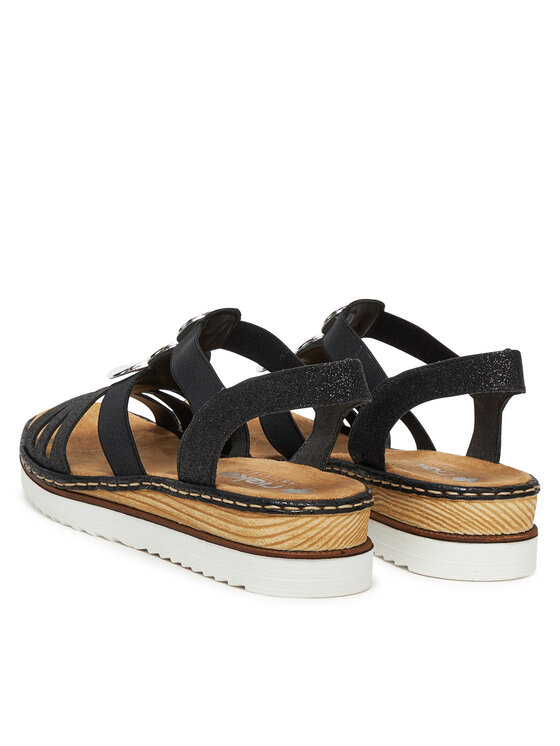 Rieker Rieker Sandalen 679L4-00 Schwarz