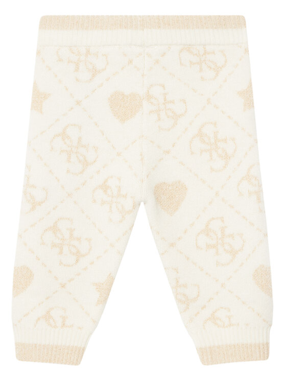Guess Guess Komplet pulover in hlače iz blaga A5BG03 Z39N0 Bež Regular Fit
