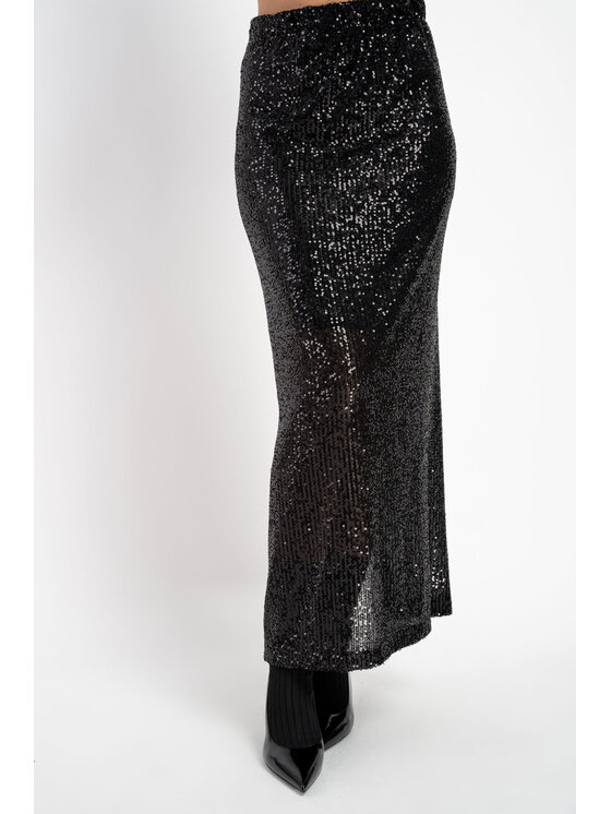 CLICK CLICK Spódnica maxi 70-822 Czarny Anatomic Fit